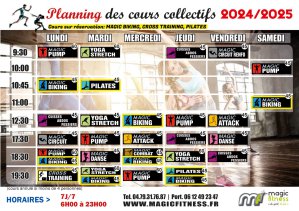 Planning de cours MAGIC FITNESS